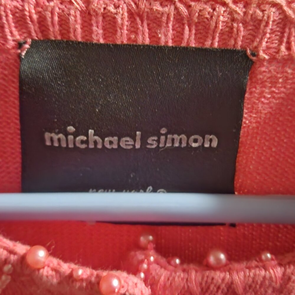 Designer Valentine Sweater- Michael Simon -Pink Hearts - Picture 7 of 9